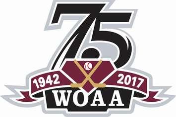 WOAA 75th Anniversary Logo.