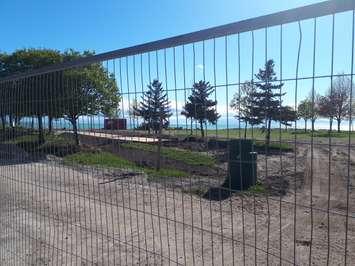 Work on the Boardwalk in Goderich continues in May of 2021. (Photo by Bob Montgomery)