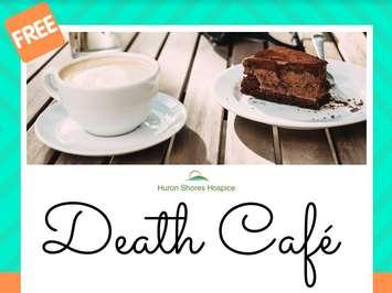 Poster for the Death Cafe event being hosted by Huron Shores Hospice. (Submitted by Huron Shores Hospice)