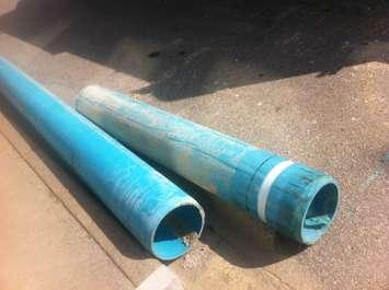 Watermain pipes.  (Photo by Adelle Loiselle.)