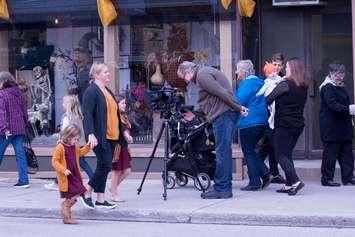Work on a video highlighting Seaforth's downtown. The video was recognized with an award at the Economic Development Council of Ontario's Awards Night. (Submitted photo)