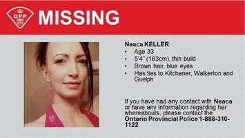 Missing person Neaca Keller (Photo courtesy of Ontario Provincial Police)
