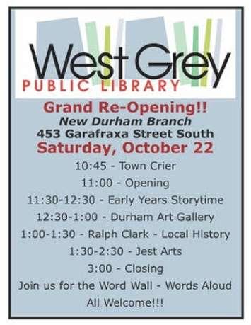 West Grey Public Library logo (provided by West Grey Public Library)