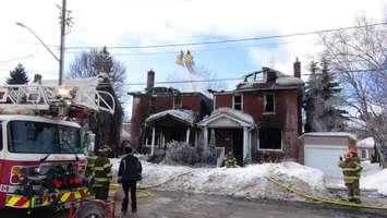 Two 2nd Avenue East homes affected by Thursday's fire. Photo by Kirk Scott.