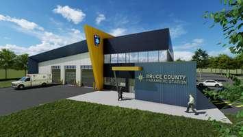 Digital rendition of the future Paramedic Services Station in Port Elgin. Photo provided by Bruce County. 