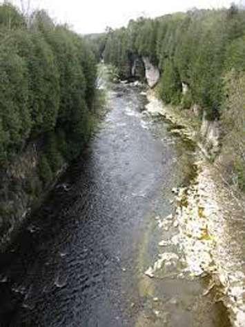 The Grand River at the Elora Gorge park. (Blackburn News file photo).