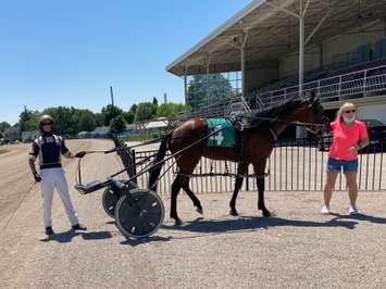 Preeminence at Clinton Raceway. Winner of Race 2 and first Kin Pace Elimination on June 28, 2020. (Submitted photo)