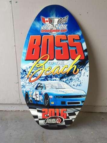 The "Boss of the Beach" logo for the Lucas Oil Sportsmen Cup series at Sauble Speedway.