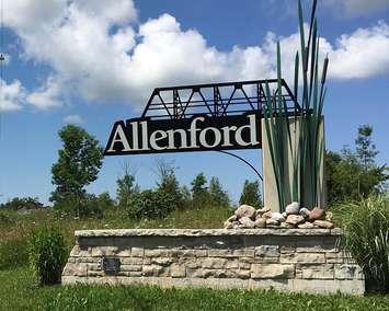 Allenford sign (Photo by Blackburn Media)