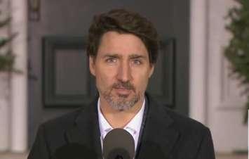 Prime Minister Justin Trudeau addresses the media on March 29, 2020 (Screengrab via Facebook)