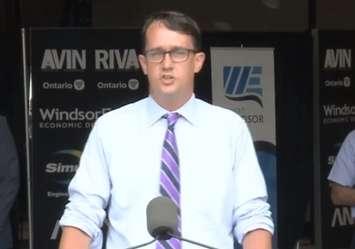 Minister of Labour, Training and Skills Development Monte McNaughton on July 13, 2021 (Photo from Facebook Live event)