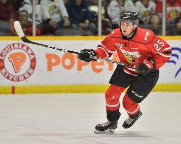 Cade Robinson of the Owen Sound Attack. Photo by Terry Wilson / OHL Images.
