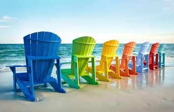 Adirondack chairs manufactured by C.R. Plastic Products of Stratford, using 100% recycled plastic. (photo supplied)