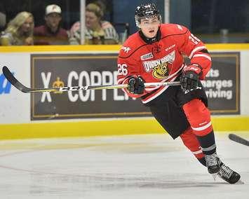 Kaleb Pearson of the Owen Sound Attack. Photo by Terry Wilson / OHL Images.