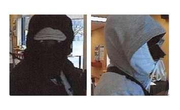 (Security camera images of suspects in the bank robbery spree in March and April, 2018) (supplied by OPP)