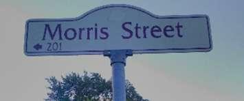 Huron County OPP are looking for 5 stolen street name signs in Blyth. (Photo provided by Huron County OPP)