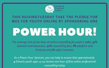 The WesForYouth Online Power Hour fundraiser for Giving Tuesday. (Provided by Emma Martin, Community Relations Director, WES for Youth Online)