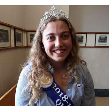  Loretta Higgins – Huron County Queen of the Furrow, 2018 - 2019 (photo by Bob Montgomery)