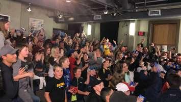 Saugeen Shores residents erupt after the results were announced  for the Kraft Heinz Project Play on October 21, 2019. (Photo by Jordan MacKinnon)