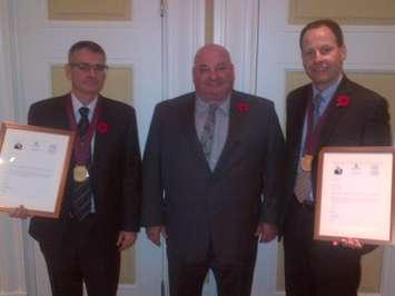 MP Larry Miller, Ryan McManaman and David Alexander in Ottawa