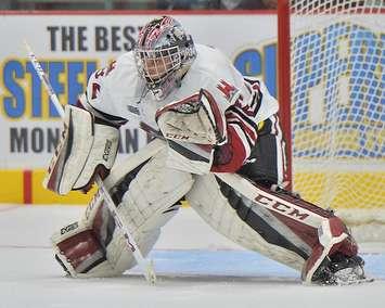 Anthony Popovichof the Guelph Storm. Photo by Terry Wilson / OHL Images.