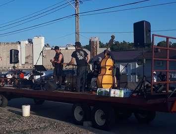 The band 'Empty Threats' perform for striking workers in Goderich Wednesday, July 11th. (Photo by Bob Montgomery)