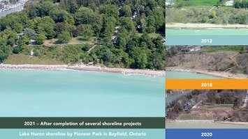 Work over the years at Pioneer Park in the Municipality of Bluewater. (Submitted image by the Ausable Bayfield Conservation Authority)