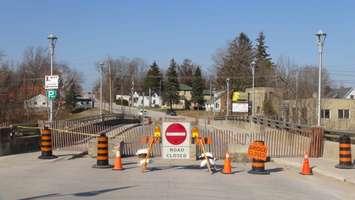 The Chesley bridge closed after a support crumbled in February of 2018. (Photo by Kirk Scott)