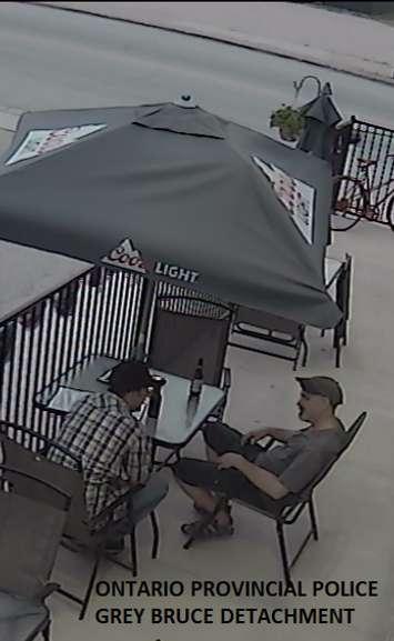 Grey Bruce OPP are looking for two men accused of dining and dashing. Photo submitted by the OPP.