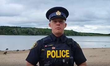 OPP constable Jacob Unger updates search for missing swimmer 