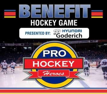 Poster for the Pro Hockey Heroes vs Central Huron Firefighters game in Clinton on November 25th, 2018. (Submitted by Patricia Ferreira, Marketing and Social Media Coordinator, Pro Hockey Heroes)