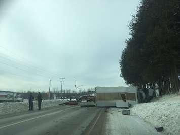West Grey Police are on the scene of a major crash on Grey Road 4. (Photo provided by West Grey Police Service)