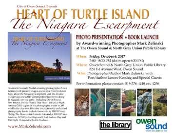 The poster for the launch of The Heart of Turtle Island: The Niagara Escarpment by accomplished author Mark Zelinski. (Provided by Mark Zelinski)
