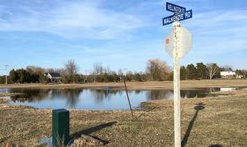 A vacant lot on MacKenzie Rd. in Port Elgin which will be site of the new Saugeen Shores Police Service building (Jordan MacKinnon photo)