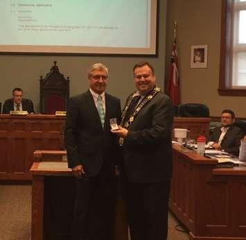 Larry McCabe - Goderich C-A-O (left) and Kevin Morrison - Goderich Mayor (right)  (photo courtesy of Hannah Moore)
