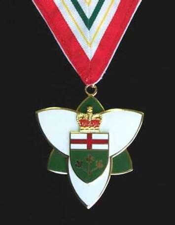 Order of Ontario medal. 