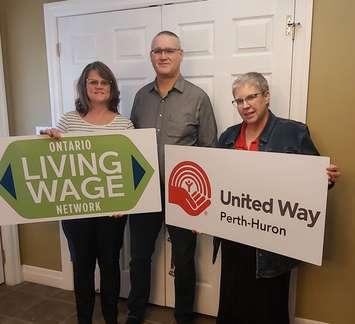 L-R: Mary-Ann Van Den Assem of Fortress Fencing, Dylan Van Den Assem ofFortress Fencing, and Lisa Harper of United Way Perth Huron (Photo courtesy of United Way Perth Huron)

photo courtesy of United Way Perth-Huron

