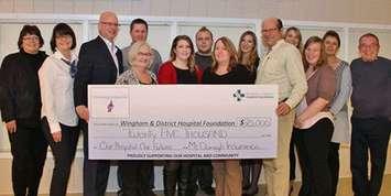 McDonagh Insurance Brokers donate $25,000 to the Wingham & District Hospital Foundation's Our Hospital~Our Future Campaign, January 2016.