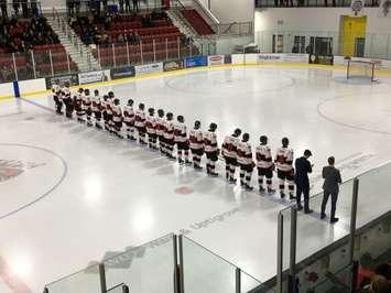 The 2019-20 Listowel Cyclones lined up for the home opener. September 13th, 2019 (Photo by Ryan Drury)