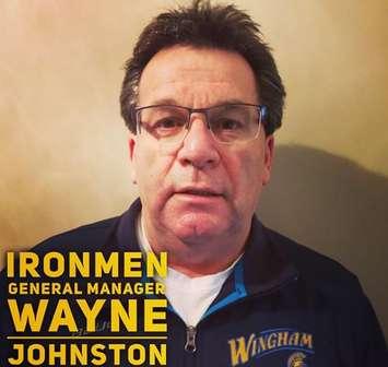 New Wingham Ironmen GM Wayne Johnston (Photo from @WinghamIronmen)