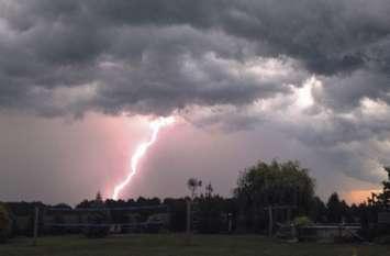 Lightning strike  (Photo courtesy of Rachel Hoekstra) 