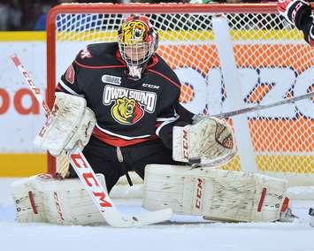 Michael McNiven of the Owen Sound Attack. Photo by Terry Wilson / OHL Images.