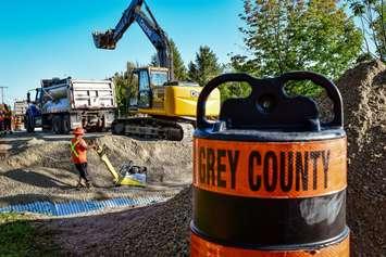 Grey County road construction season begins.   Photo from Grey County