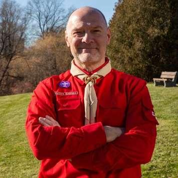 Les Stroud was named Chief Scout in December 2021 at Camp Samac near Oshawa (Photo provided by Scouts Canada)