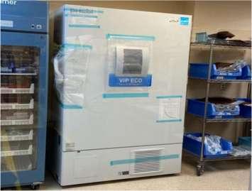 Bruce Power donated a specialized freezer similar to this one  to Huron Perth Public Health. (Photo provided by Windsor Regional Hospital)