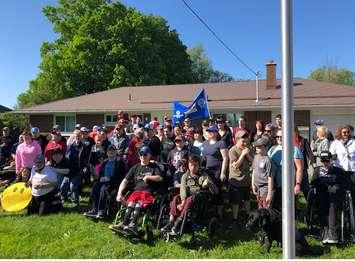 Members of the community join special olympians and Huron County OPP officers for the annual Law Enforcement Torch Run to raise money for Special Olympics Ontario. June 11th, 2019 (Photo submitted by Huron County OPP Constable Jamie Stanley)