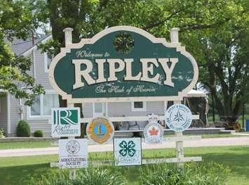 Village of Ripley sign. BlackburnNews.com file photo.