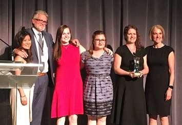 Bruce County Brand Project Team members receive "Award of Excellence - Brand Communications' this week. (photo submitted)