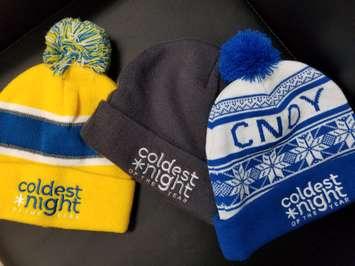 Toques from the Coldest Night of the Year walk. (Photo by Cheryl Johnstone)