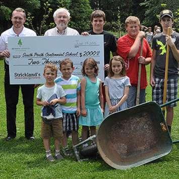 South Perth Centennial Elementary School in St. Marys receives a $2,000 grant from the Toyota Evergreen Learning Grounds program. 
(Photo by Bob Montgomery) 